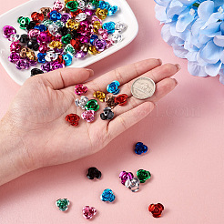 650 Stück Aluminium-Cabochons in 13 Farben MRMJ-FW0001-01C