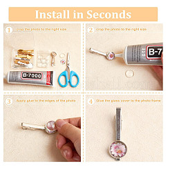 DIY-Set zur Herstellung einer leeren Krawattenklammer mit Kuppel DIY-DC0002-24