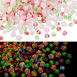 300 Stück 3 Stile leuchtende transparente Harz Decoden Cabochons RESI-PH0002-21