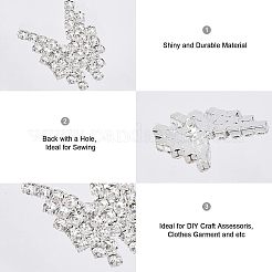 20 Stück 2 Stile Legierung Strass Cabochons FIND-CA0006-51
