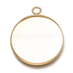 Cabochon-Fassungen für Anhänger aus Edelstahl 304 STAS-Z030-01A-G