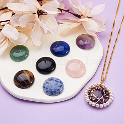 14 Stück 7 Stil natürliche gemischte Edelstein-Cabochons G-FW0001-14