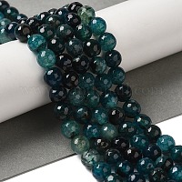 Окрашенные и нагретые нити натуральных агатовых бус с жилами дракона&nbsp;X-G-P539-A01-28