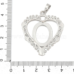Cabochonfassungen für Herzanhänger aus Messing KK-S521-12P