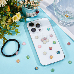 128 Stück 8 Farben Harz Cabochons CRES-CN0001-07