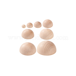 8 Stück 8 Stile Holz-Cabochons WOOD-BC0001-23