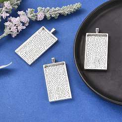 Aluminium-Anhänger Fassungen für Cabochons PALLOY-2418-AS-FF