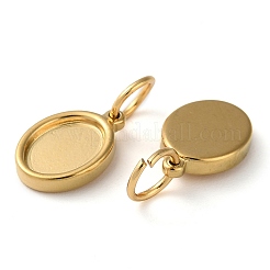 Cabochon-Fassungen für Anhänger aus Edelstahl 304 X-STAS-Q308-01G