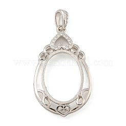 925 Sterling Silber Anhänger Fassungen STER-B005-24P