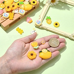 30 Stück 10 Stile Harz-Decoden-Cabochons CRES-YW0002-15