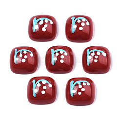 Undurchsichtige Harz-Email-Cabochons CRES-N031-034