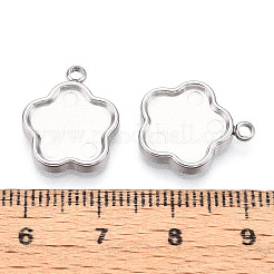 Cabochon-Fassungen für Anhänger aus Edelstahl 304 STAS-T065-88P