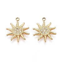Подвески из нержавеющей стали 304 с микропаве из кубического циркония&nbsp;STAS-N115-54G