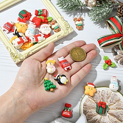 28 Stück 14 Stile DIY Weihnachtsthema undurchsichtige Weihnachtsharz-Cabochons FIND-YW0005-74