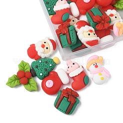 28 stücke 7 arten weihnachtsthema opake harz cabochons CRES-FS0001-08