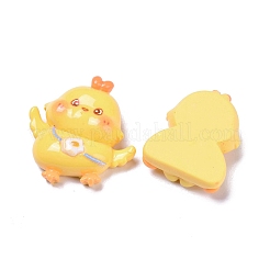 Frühlingsmotiv undurchsichtige süße Küken Resin Decoden Cabochons RESI-B024-08