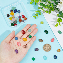 40 Stück 20 Stile gemischte Edelstein-Cabochons G-HY0001-54