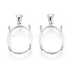 925 Sterlingsilber Anhänger Claw Cabochon-Fassungen STER-N016-44C-P