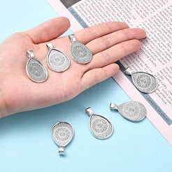 Aluminium-Anhänger Fassungen für Cabochons PALLOY-E436-87AS