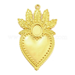 Aluminium-Anhänger Fassungen für Cabochons PALLOY-H132-02G-01