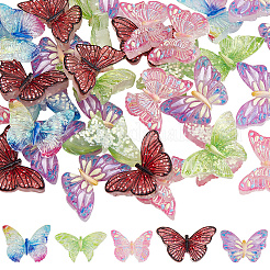50 Stück 5 Stile sprühbemalte Decoden-Cabochons aus Harz RESI-SC0003-44