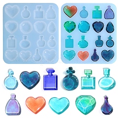 Parfümflasche/Herz Cabochon DIY Silikonformen DIY-F139-02