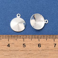 Ionenplattierung (IP) 304 Edelstahl Anhänger spitze Rückseite Strass-Einstellungen STAS-U025-05C-S
