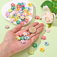 70 Stück 7 Farben undurchsichtige Harz-Cabochons CRES-CJ0001-52