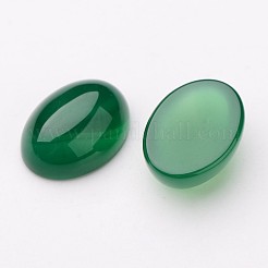 Klasse A natürliche grüne Achat oval Cabochon X-G-L394-04-18x13mm