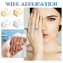 DIY Rohling Kuppel Ring Herstellung Set DIY-UN0003-98A