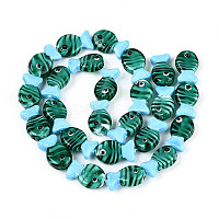 Бусы лэмпворк ручной работы&nbsp;LAMP-N021-41-A09