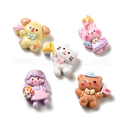 Undurchsichtige Decoden-Cabochons aus Harz RESI-D009-08