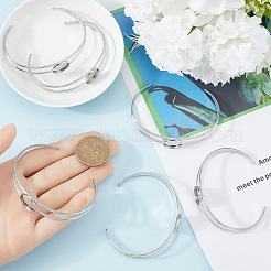8 Stück 304 Edelstahl-Armbandfassungen MAK-SC0001-28