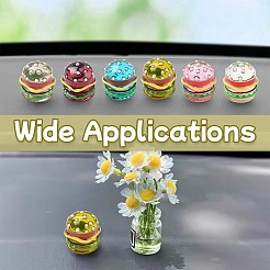 6 Stück 6 Farben Harz Cabochons RESI-CJ0004-27