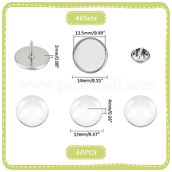 DIY-Set zur Herstellung einer leeren Kuppelbrosche STAS-UN0052-95B