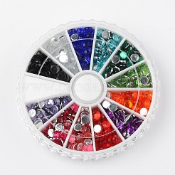 12 Farbe Nachahmung taiwan Acrylrhinestone Cabochons GACR-X0001-4mm-B