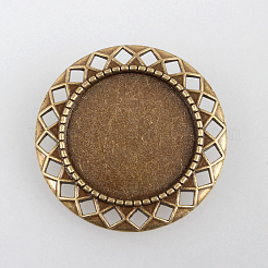 Weinlese Legierung  Broschennadeln cabochon lünette Fassungen X-PALLOY-N0085-47AB-NF