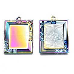Anhänger-Cabochon-Fassungen in Regenbogenfarben PALLOY-N163-166-NR
