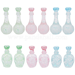 48 Stück 6 Stile Dummy-Flasche transparent Harz Cabochon RESI-OC0001-49