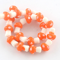 Гриб ручной Lampwork бисер пряди&nbsp;LAMP-R116-15