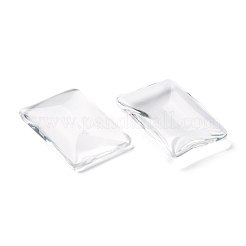 Transparentes Rechteck Glas Cabochons GGLA-R025-25x18