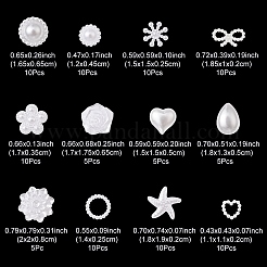 100 Stück 12 Stile ABS-Kunststoff-Imitationsperlen-Cabochons SACR-YW0001-56