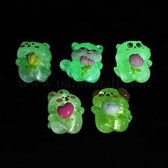 Leuchtende süße Tier transluzente Harz Decoden Cabochons RESI-B024-05