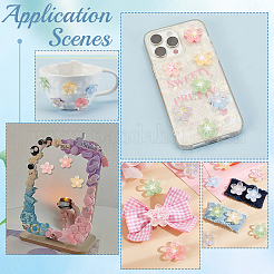 60 Stück 6 Farben durchscheinende Decoden-Cabochons aus Harz RESI-GA0001-31