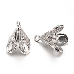 Legierung Anhänger Strass Fassungen und Cabochon Fassungen PALLOY-S090-18P-LF