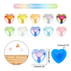 1000 Stück 10 Farben ABS-Kunststoff-Imitationsperlen-Cabochons PACR-AR0001-03