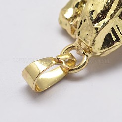 Природный аметист самородки золотые кулоны покрытием G-P077-36