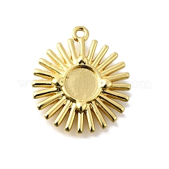 Cabochon-Fassungen für Sonnenanhänger aus Messing KK-P306-07G
