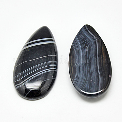 Gefärbte natürliche Streifenachatcabochons X-G-Q957-05B