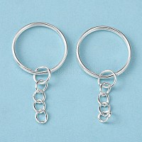 Серебряные железные брелоки для ключей с цветным покрытием&nbsp;X-IFIN-H047-S